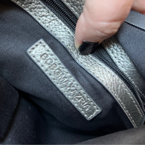 BCBG Max Axria Silver Leather Bag - Picture 3 of 4